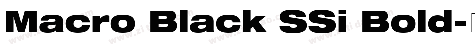 Macro Black SSi Bold字体转换